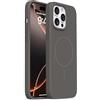Mixroom - Custodia Cover Case per iPhone 13 PRO Max in Tpu silicone liquido morbido compatibile con MagSafe con cerchio magnetico integrato Grigio C09