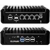 Glovary Firewall Mini PC N150 (N100 Upgrade), DDR5 8GB RAM 128GB NVMe SSD, 4 x 2.5GbE i226V LAN Fanless Computer Hardware, Micro Firewall Appliance, AES-NI, OPNsense, 8USB Port, TF Card Slot