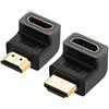 Digitalkey 2 pezzi HDMI adattatori 90 e 270 gradi per TV e Monitor Pc, consolle, decoder, streaming box e tutti i prodotti con HDMI