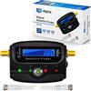 HB-Digital SATFINDER DIGITALE HB con LCD, bussola, suono + cavo di collegamento F + istruzioni tedesche connessioni placcate in oro per regolare l'antenna satellitare in orizzontale, verticale e 22kHz
