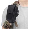 Generico Custodia con tracolla frontale per zaino, supporto per telefono sullo zaino,Confezione tracolla per smartphone a spalla - Borsa a tracolla aggiuntiva per zaino multiuso, custodia a tracolla in nylon p