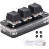 flexman Tastierino a 3 Tasti, Interfaccia USB Interruttore Programmabile Personalizzato Pulsante di Archiviazione Integrato Tastierino da Gioco con Luce RGB per Vincere il Ritmo
