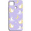 Mixroom - Cover Custodia Back case In TPU Silicone Morbido Per OPPO A15 Fantasia Coniglietti e stelline N1031
