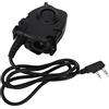 Topiky Walkie Talkie Auricolare K Head PTT Cavo Adattatore per, K Head Walkie Talkie Microfono Cuffia Prolunga Cavo Mic Mano per per