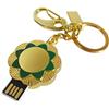 Ciway impermeabile metallo flash drive USB con portachiavi carino girasole design USB 2.0 Golden 32GB 2.0