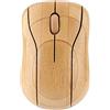 ZASCHMOY Mouse ottico wireless Bamboo da 2,4 GHz - Design in legno sostenibile, comfort ergonomico, bassa rumorosità - Compatibile con sistemi Windows, risoluzione 1600 dpi