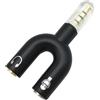 Generico Divisore Jack Audio - Adattatore Cuffie per Laptop - Adattatore Divisore Audio U Tipo Due In Per Telefono Tablet Pc Condivisione Ascolto Uomo Donna