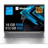 HP Probook 4 G1iR Notebook portatile Silver, RAM 16GB DDR5, SSD 512 GB, Display FullHD 16, Cpu Intel i5-1334U 10 Core da 4,6 GHz, fingerprint, Win11 Pro