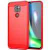 TingYR Cover per Motorola Moto G9 Play, Ultra Sottile di Gomma, Ottima Cover Antiurto TPU Flessibile, Custodia Case per Motorola Moto G9 Play Smartphone.(Rosso)
