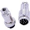 Elecbee GX16 9 Pin Maschio/Femmina Connettore Aviazione, Metallo Connettore Pannello Connettori a Filo Cavo di Prolunga GX16 Impermeabile for Cavo di Alimentazione Industriale