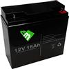 ANFEL Batteria AGM Al Plombo Ricaricabile 12V 18Ah VRLA Per allarmi antifurti, sistemi di sicurezza, Batterie di ricambio per UPS USV, Solar, Solarpanel