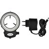 Hakeeta 144 Anello Luminoso LED Regolabile Illuminatore Microscopio Anello Light con Adattatore per Microscopio Stereo & Macchina Fotografica. (Bianco/Nero)(nero)
