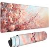 Generico Tappetino per Mouse Gaming XXL 1600x800x3mm, Tappetino Mouse Fiori Di Ciliegio Large Desk Mat With Non-Slip Rubber Base Paesaggi Mousepad Impermeabile, Migliora la Precisione e la velocità LJ-1409
