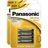 PANASONIC Confezione da 2 blister da 4 batterie alcaline Power Bronze LR03 AAA 1,5 V