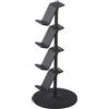 FVDPWYE Supporto per controller di gioco a 4 livelli per organizer da scrivania, salvaspazio, per cuffie, nero