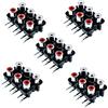 Oiyagai 5 connettori AV jack femmina 6 RCA, montaggio su PCB, presa per pannello audio/video, porta rossa bianca gialla per amplificatore, TV, riparazione fai da te, sistema Home Theater