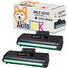 NONSOLOINFORMATICA AkitaINK 2 Toner Compatibile con Samsung MLT-D111 MLT-D111S per stampanti Samsung SL M2026W M2020W M2020 M2022 M2022W Xpress M2026 M2070 M2070F M2070FW M2071FH M2078 versione da 1800 copie (2 Nero)