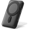 UMBRELLA Classic Power Bank 10.000 mAh Nera - power bank con ricarica rapida da 22,5 W con PD 20W, ricarica wireless da 15W, ingresso/uscita USB-C, USB-A, ingresso Lightning e funzione magnetica