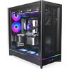 MONTECH HS01 PRO, ATX Mid-Tower PC Case, Gaming PC, High-Airflow, Reversible Layout, Mesh Front Panel, 5X ARGB PWM Fan Pre-Installed, Sink-in Design, Toolless Panels, Black