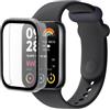 PHONILLICO Cover compatibile per Xiaomi Smart Band 8 Pro - Protezione rigida Custodia trasparente Vetro temperato smartwatch