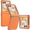 GIOPUEY Cover Compatibile con Motorola RAZR 60, Materiale PC Rigido Custodia, Comodo e Liscio al Tatto Case，Antiurto, Anti-Impronta - Orange