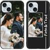 Yoedge Custom Cover Personalizzata Custodia per iPhone 15 6,1 con Foto Testi Disegni, Morbido TPU Silicone Personalizza Case con Immagine, Antiurto Personalizzabili Case per iPhone 15, Nero