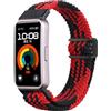 Bdsidy Cinturino per H-uawei Band9/H-uawei Band8/H-uawei Band7, Cinturini in Nylon con Chiusura Magnetico Progettato per H-uawei Band9/H-uawei Band8/Band7 (huaweiband9/8, Rosso Nero)