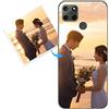 KARTXITAI Cover Personalizzata Compatibile con realme c25y con Foto Testi logo,Custodia Morbido TPU Silicone Gel Trasparente Custom Case con Immagine,Testo+1 x Cinturino Universale