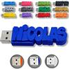CLE USB FUN Chiavetta USB personalizzata con il tuo testo - il colore di tua scelta - USB 3.0 - 8 Go, 16 Go o 32 Go - un regalo originale e unico (32 GB, Blu scuro)