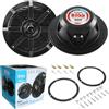 GK SOUND SET PER BOSS AUDIO SYSTEMS MR62B 2 altoparlanti marini diffusori neri 2 vie 6,5 16,5 cm 165 mm, 100 watt rms 200 watt max, impermeabili, mare piscina barca, a coppia + accessori di montaggio