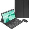 HLTOOP Custodia con Tastiera per Honor Pad X8A 11 Pollici 2024 - Cover per Tastiera Rimovibile Wireless con Supporto per Matita, Mouse Tablet Ricaricabile,Nero