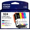 OGOUGUAN 924 Cartuccia d'inchiostro senza chip, compatibile con HP 924 per HP OfficeJet Pro 8122e,8132e,8124e,8132e,8135e,8134e,8125e
