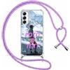 Xylota Cover Personalizzate con Cordino per Samsung Galaxy A22 5G, Personalizzata con Foto Testi Immagine Custodia, Personalizzato Case con Laccio Tracolla per Samsung A22 5G 6,6'', colore