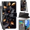 PHINIENLAND Cover per Xiaomi Redmi Note 9 4G / Redmi 9T Case PU Pelle Custodia [Kickstand] [Chiusura magnetica] [Slot per Schede], Portafoglio Flip Custodia per Redmi 9 Power,Fiori