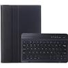 HLTOOP Custodia con Tastiera per Samsung Galaxy Tab A7 Lite 8.7 2021 (SM-T220/T225), Tastiera Wireless Rimovibile Retroilluminata A 7 Colori per Galaxy Tab A7 Lite 8.7 Pollici Versione 2021,Nero
