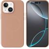 Mixroom - Custodia Cover Case per iPhone 14 Plus/iPhone 15 Plus in Tpu silicone liquido morbido compatibile con MagSafe con cerchio magnetico integrato Sabbia C09