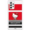 Personalaizer Custodia originale compatibile con Samsung Galaxy A52 4G / 5G - A52s 5g - Hello Kitty strisce rosse e nere
