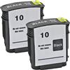 DogePro Cartucce d'inchiostro Compatibile 10 C4844A C4844AE C4840A (2-Pack Nero) Sostituzione per HP DesignJet BUSINESS INKJET 1000 1100 DTN 1100 1100D 1200D 1200DTN 1200DTWN 2200