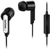 Philips SHE1405BK/10 Cuffie Auricolari in Ear con Microfono (Microfono integrato, Basso Dinamico, Cavo da 1,2 m Rinforzato, Tenuta perfetta), Nero