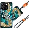 JEZSTHAI Cover Compatibile con Blackview Wave 6C Custodia in Silicone TPU Morbido con Cordino/Laccio Tracolla Cellulare,Antiurto AntiGraffio Protettiva Bumper Case con Disegno Motivi,Cover*A04