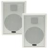 ChiliTec Altoparlanti da parete a pannello piatto a 2 vie, 40 Watt, 2 pezzi, 37 mm, per montaggio a parete, colore bianco