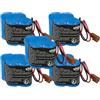 vhbw 5x batteria sostituisce GE Fanuc BR2/3AGCT4A, BR-2/3AGCT4A, CL 25A, PLC 18-T, Robotics 18-T per controlli industriali (3000mAh, 6V, Li-MnO2)