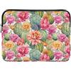 Generic Cactus con fiori Custodia per computer portatile Notebook Computer Cover Valigetta Tablet Laptop Bag per 13-14 pollici