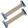Oiyagai 2 Pezzi Cavo IDC a Nastro Arcobaleno DB15 Maschio a DB15 Femmina, Passo 2,54mm, Lunghezza 30cm, per Connessioni Seriale