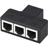ZYKEJJDDAK Adattatore splitter telefonico a 3 vie/4 vie scatola di giunzione senza perdita di trasmissione RJ11 6P6C Splitter linea telefonica splitter