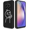 PAIX Creativo Cartone Animato Custodia Morbida in Silicone Compatibile con Realme 12+ 5G Cover, [Modello di coppia] Anti Fall Protettivo Case,Nero