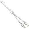 Aliaga Cavo di prolunga da 5 V e 3 per scheda madre del computer, 1 punto, 2 concentratori, prolunga di connessione del cavo, divisore ARGB, bianco