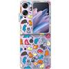 ms móvil shop Movilshop Custodia per [ OPPO Find N2 Flip ] Disegno Animali domestici [ Gatti Silicone Flessibile Trasparente Custodia Case Cover Gel per Smartphone.