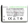 Generico Batteria per Brondi Amico speciale 4G BL-5C, Bianca, 1000 mAh, 3,7V