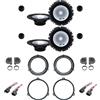 IPNOSIS Kit 8 Casse ALPINE SXE-1750S per Fiat Panda dal 2003 al 2012 con supporti Anteriori e Posteriore, 2 Tweeter e 4 Connettori